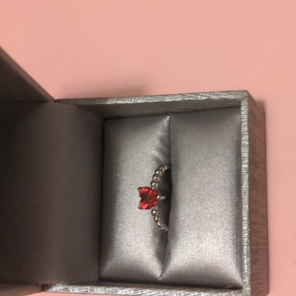 925 silver Simulated Ruby ring
